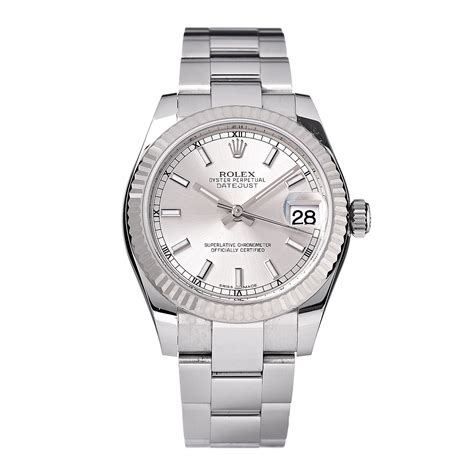 rolex oyster perpetual datejust ii white gold|rolex 31mm datejust diamond bezel.